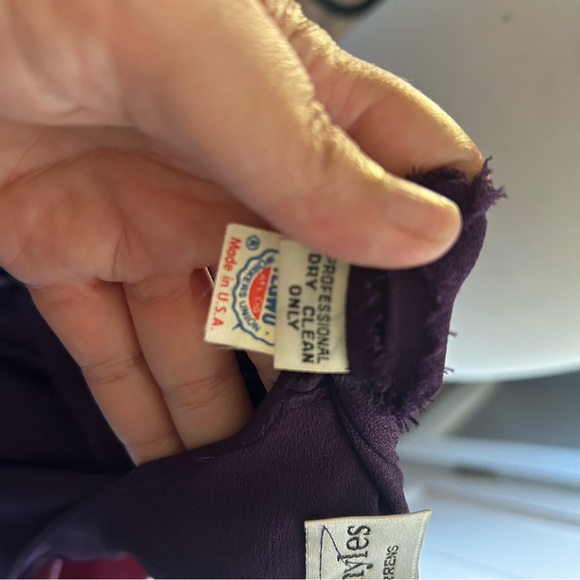 Vintage Morton Miles for the Warrens Purple Midi Backless Sheath Dress - M/L - Picture 9 of 10